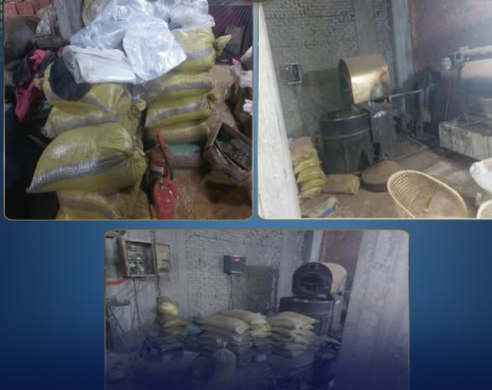 ضبط مصنع بن مغشوش بالقليوبية وحجز أكثر من 13 طن مواد غير صالحة للاستهلاك